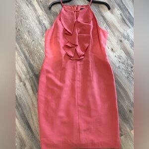 Alex Marie Coral Colored Halter Sheath Dress